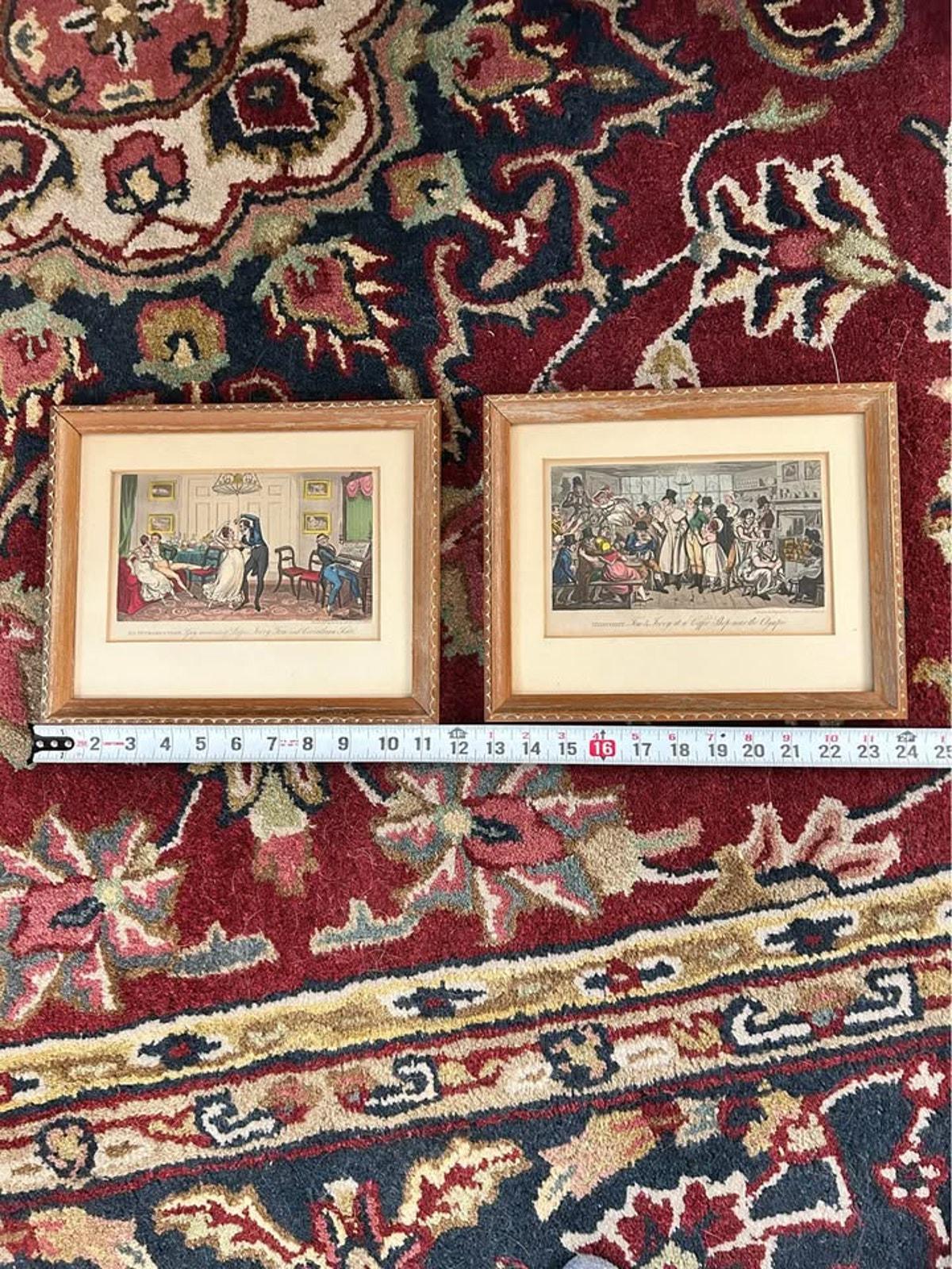 Antique 1821 I.R. & G. Cruikshank Life in London Aquatint Satirical Prints