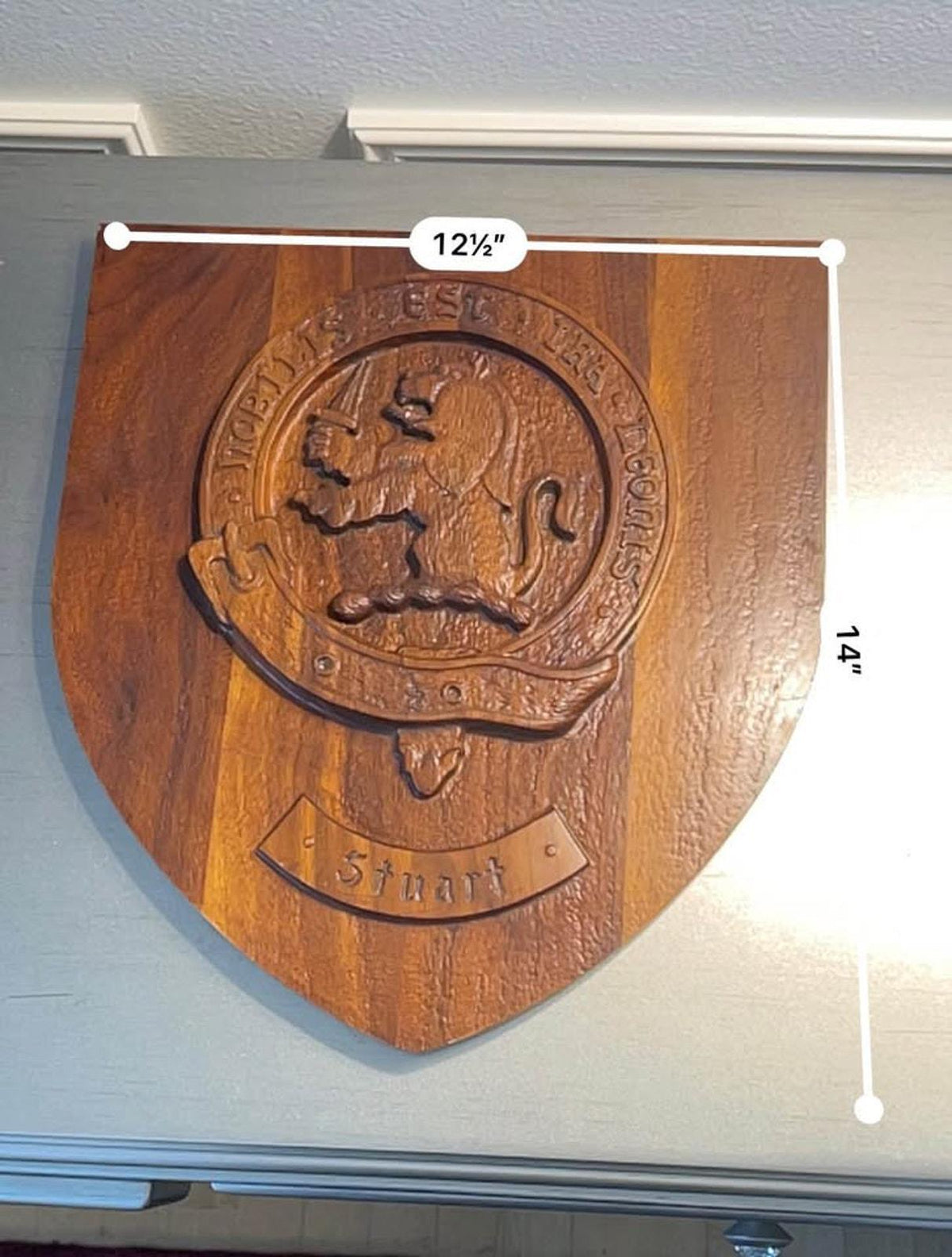 Vintage Hand-Carved Stuart of Appin Clan Crest by Miles – Port Orchard, WA