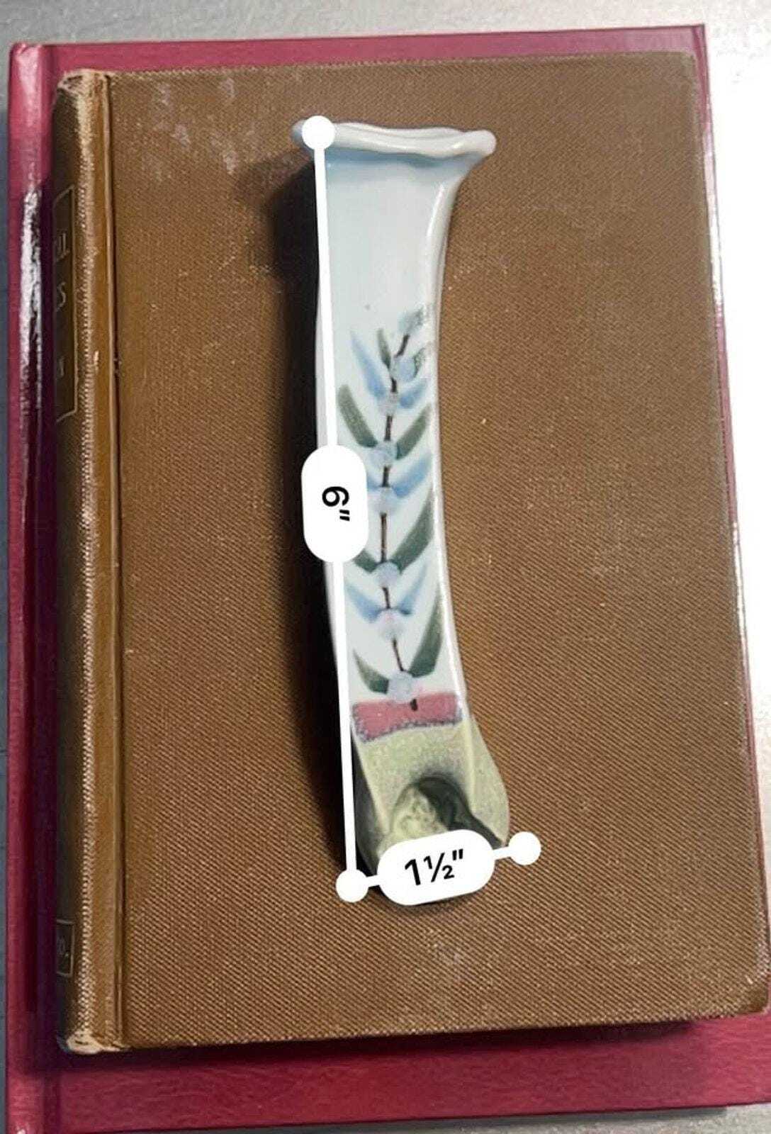 JW Studio Hand-Painted Botanical Ceramic Wall Pocket