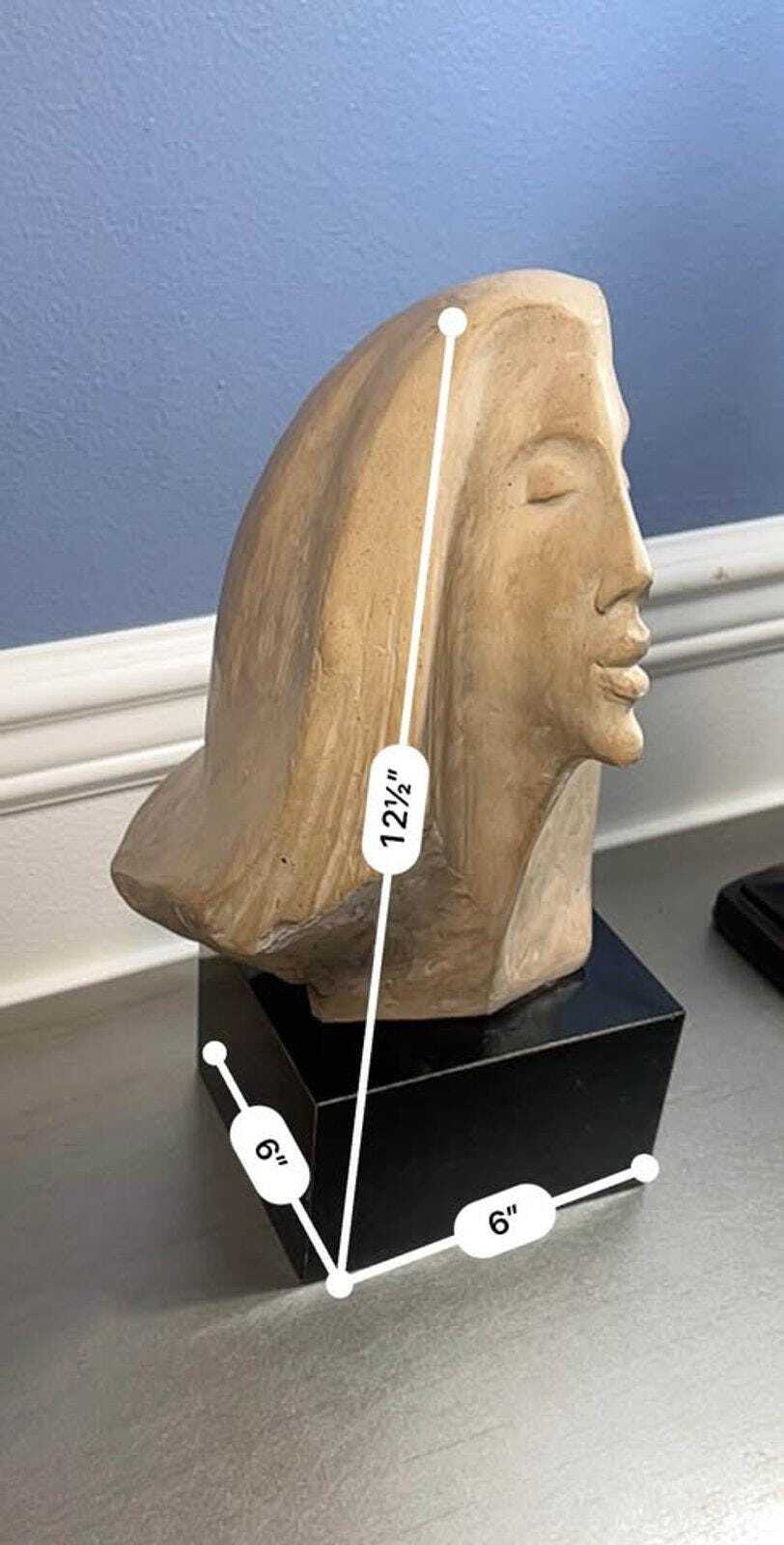 Austin Prod Inc. 1980 Female Face Sculpture - "Serenity" by Peter Feher