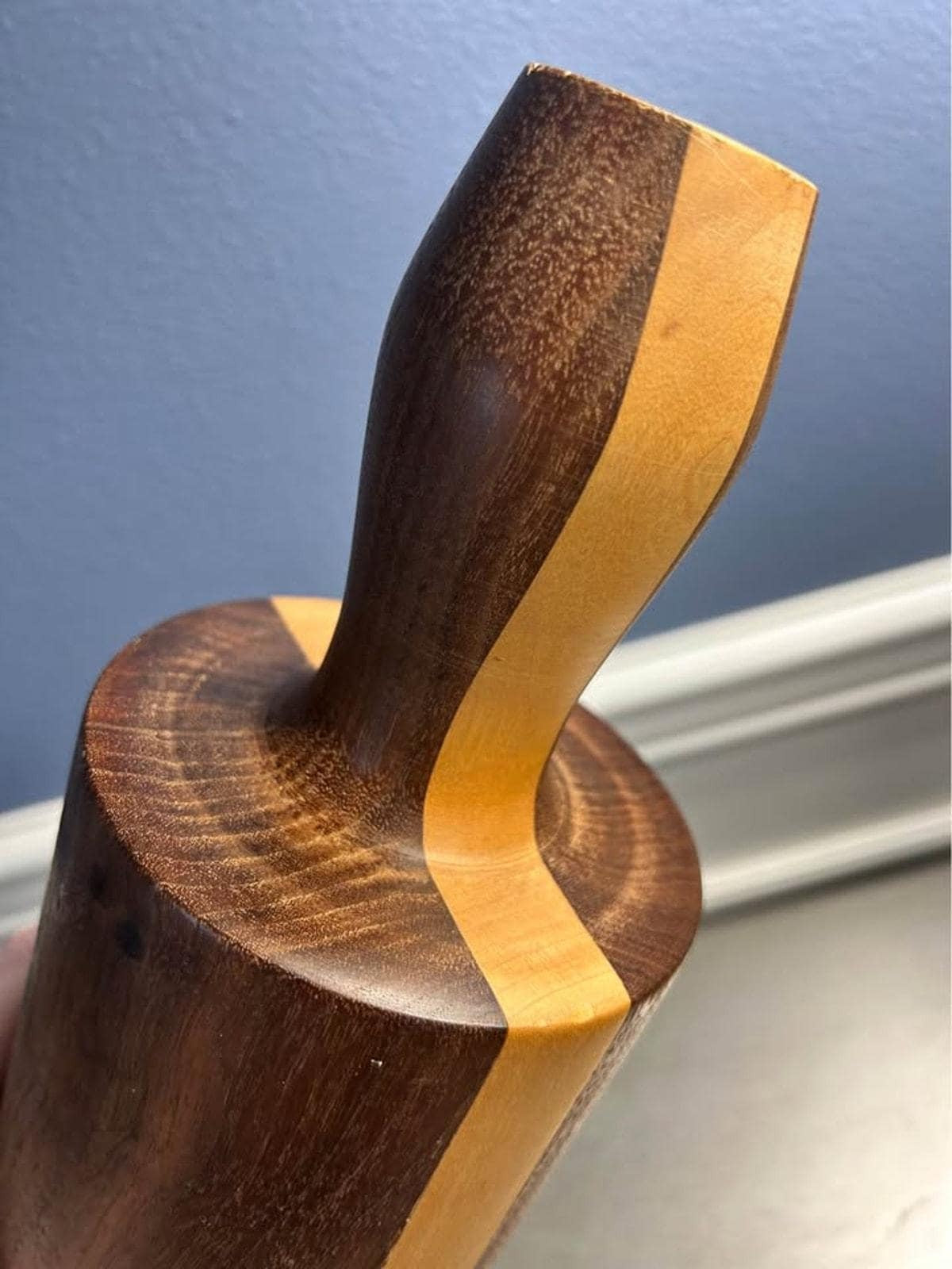 Artisan 19" Striped Walnut & Maple Hardwood Rolling Pin