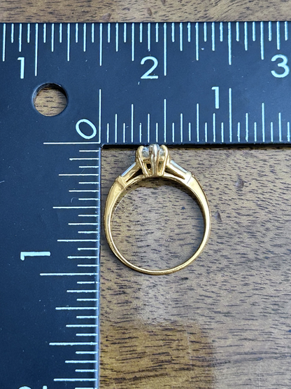 Vintage Pear-Shaped Natural Diamond Engagement Ring, Est. 1.14 CTW, Size 7.5, Full Appraisal