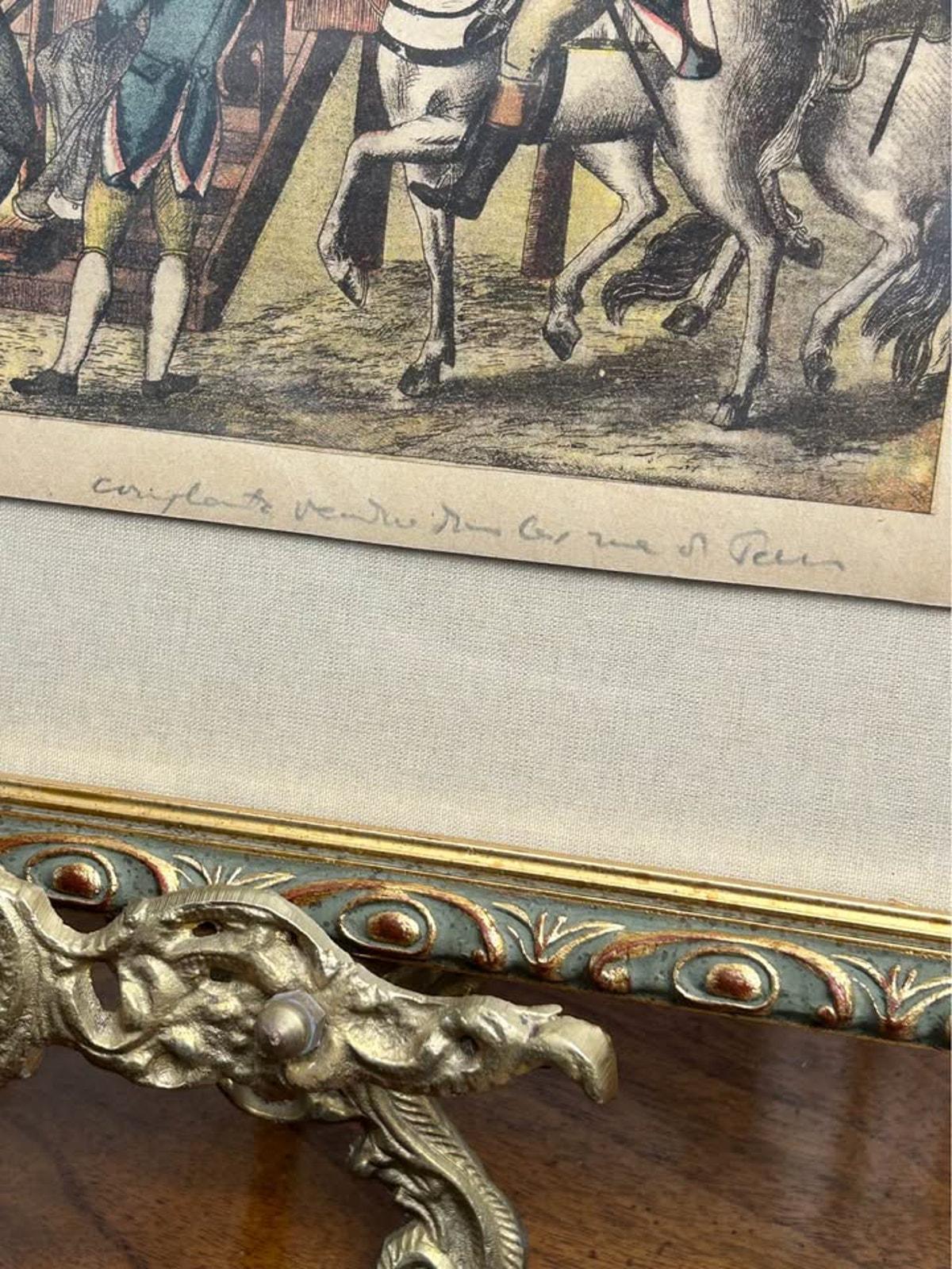 Antique French Revolution Print Exécution de Louis XVI from the Victorien Sardou Collection