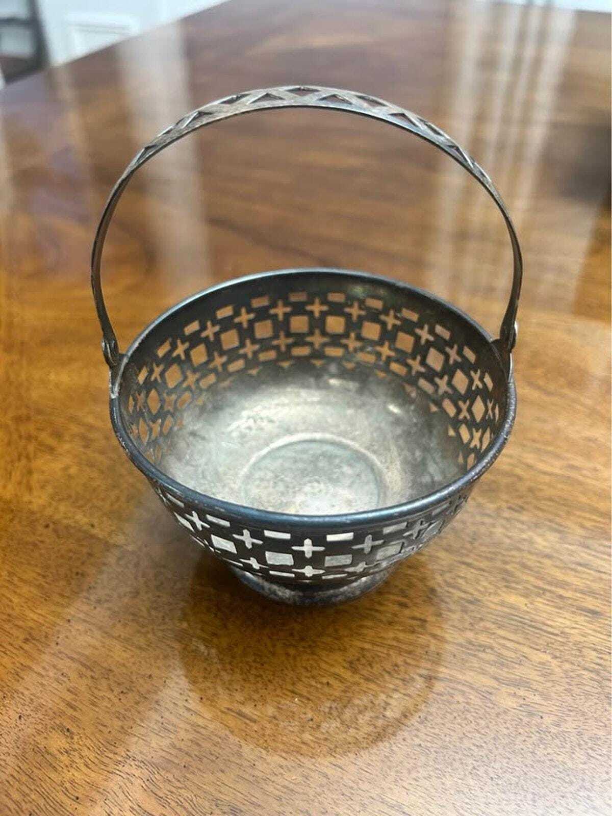Antique 1913 Smith Patterson Sterling Silver Brae Burn Golf Trophy Basket
