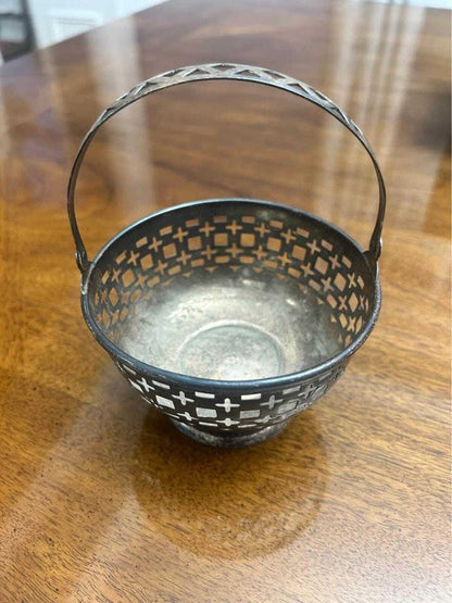 Antique 1913 Smith Patterson Sterling Silver Brae Burn Golf Trophy Basket
