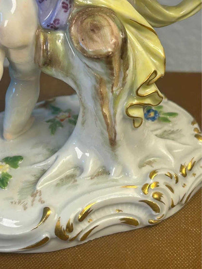 Antique Meissen Porcelain Dancing Putti Cherubs Figurine Model 2996