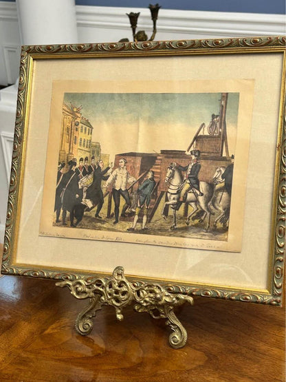 Antique French Revolution Print Exécution de Louis XVI from the Victorien Sardou Collection