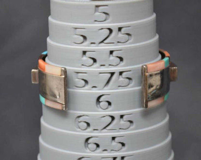 Vintage Zuni Olivia Panteah Sterling Silver Multi-Stone Raised Inlay Cuff Bracelet