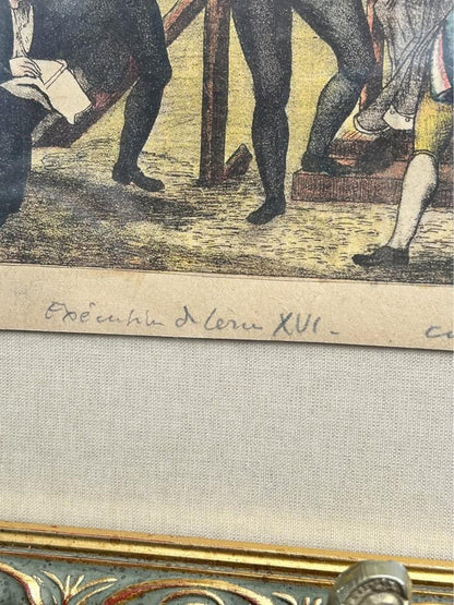 Antique French Revolution Print Exécution de Louis XVI from the Victorien Sardou Collection