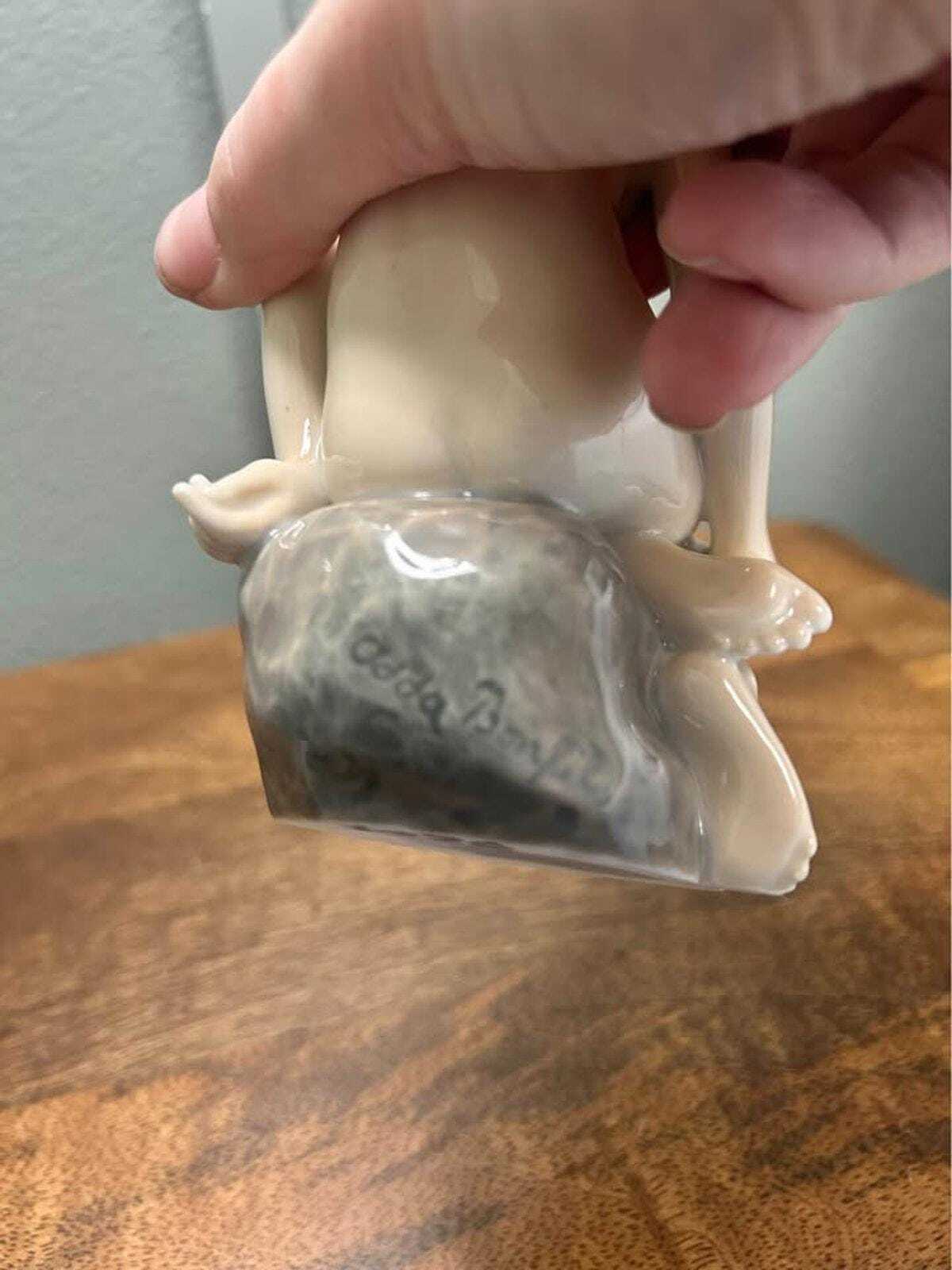 Royal Copenhagen "Seated Nude on Rock" Porcelain Figurine #4027