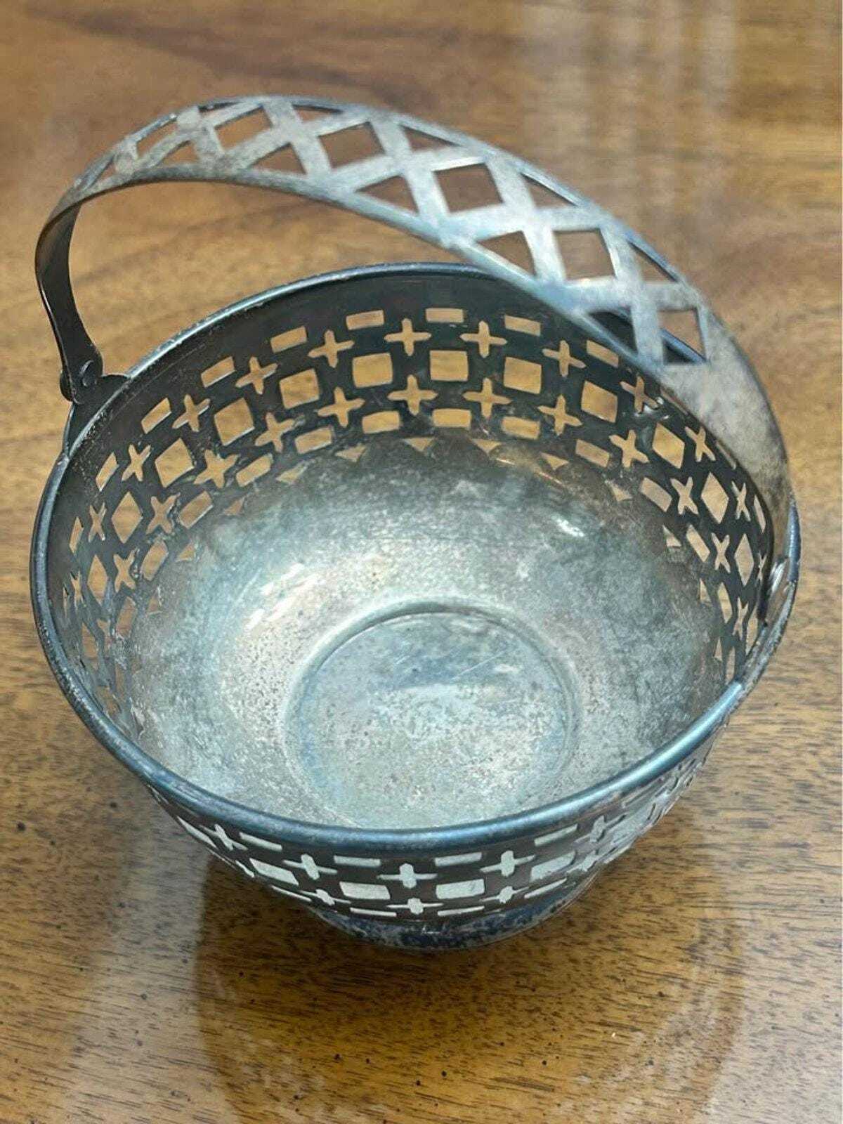Antique 1913 Smith Patterson Sterling Silver Brae Burn Golf Trophy Basket