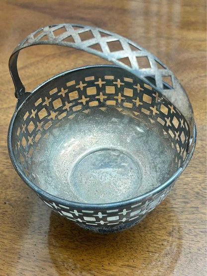 Antique 1913 Smith Patterson Sterling Silver Brae Burn Golf Trophy Basket