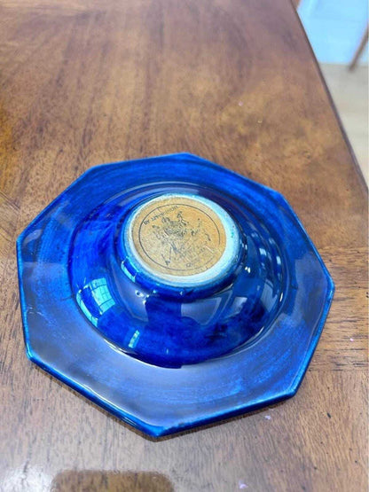Vintage Moorcroft Pottery Octagonal Ashtray, Orchid Pattern