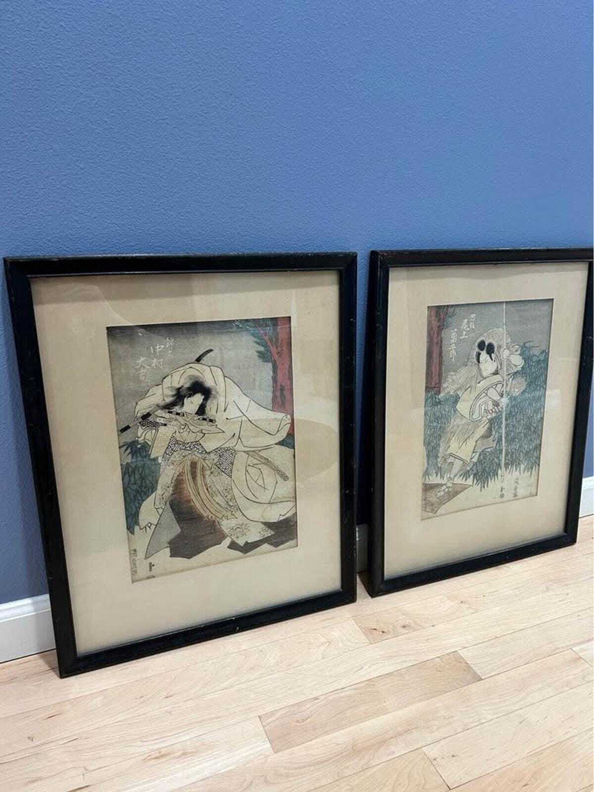 Kunisada Utagawa (Toyokuni III) Pair: Nakamura Daikichi & Onoe Kikugorō in Sukeroku, c. 1850