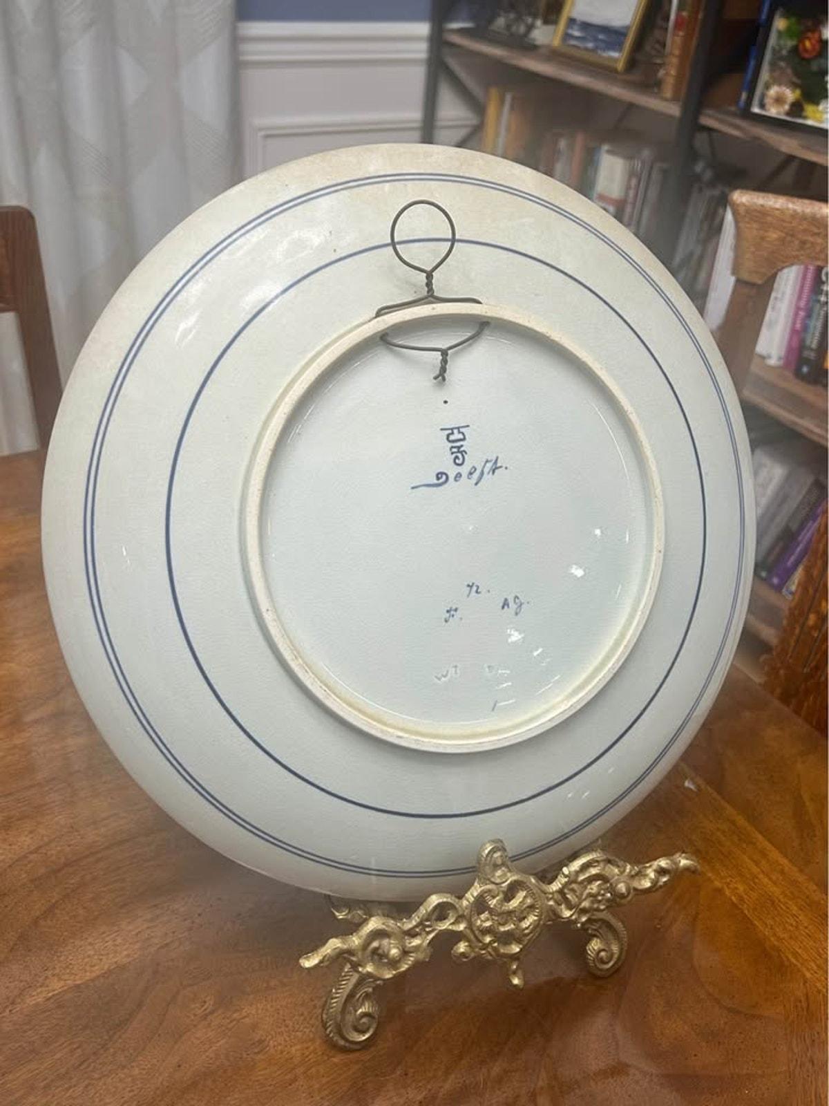 Antique Royal Delft De Porceleyne Fles Charger After Jan Vrolijk