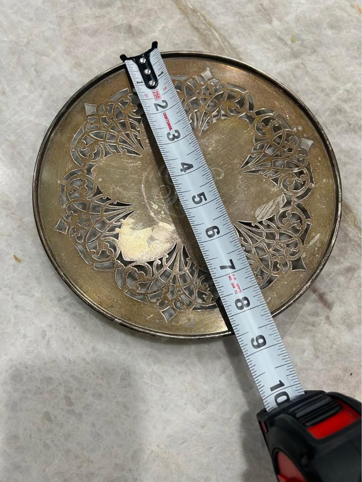 Antique 1911 Gorham Sterling Silver Reticulated Sandwich Plate | Pattern 281A