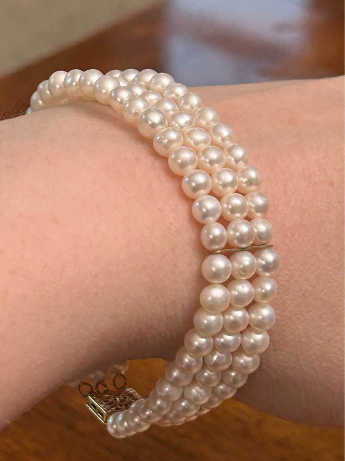 Vintage 14K Gold Pearl and Diamond Jewelry Set