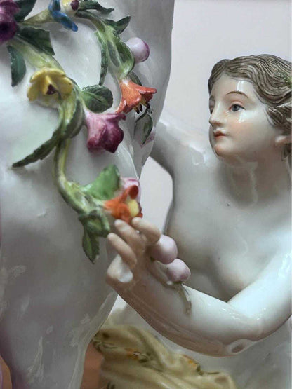 Antique Meissen Porcelain Europa and the Bull Figural Group 2697