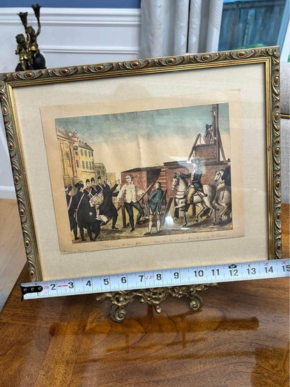 Antique French Revolution Print Exécution de Louis XVI from the Victorien Sardou Collection