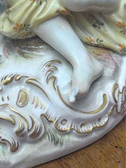 Antique Meissen Porcelain Europa and the Bull Figural Group 2697