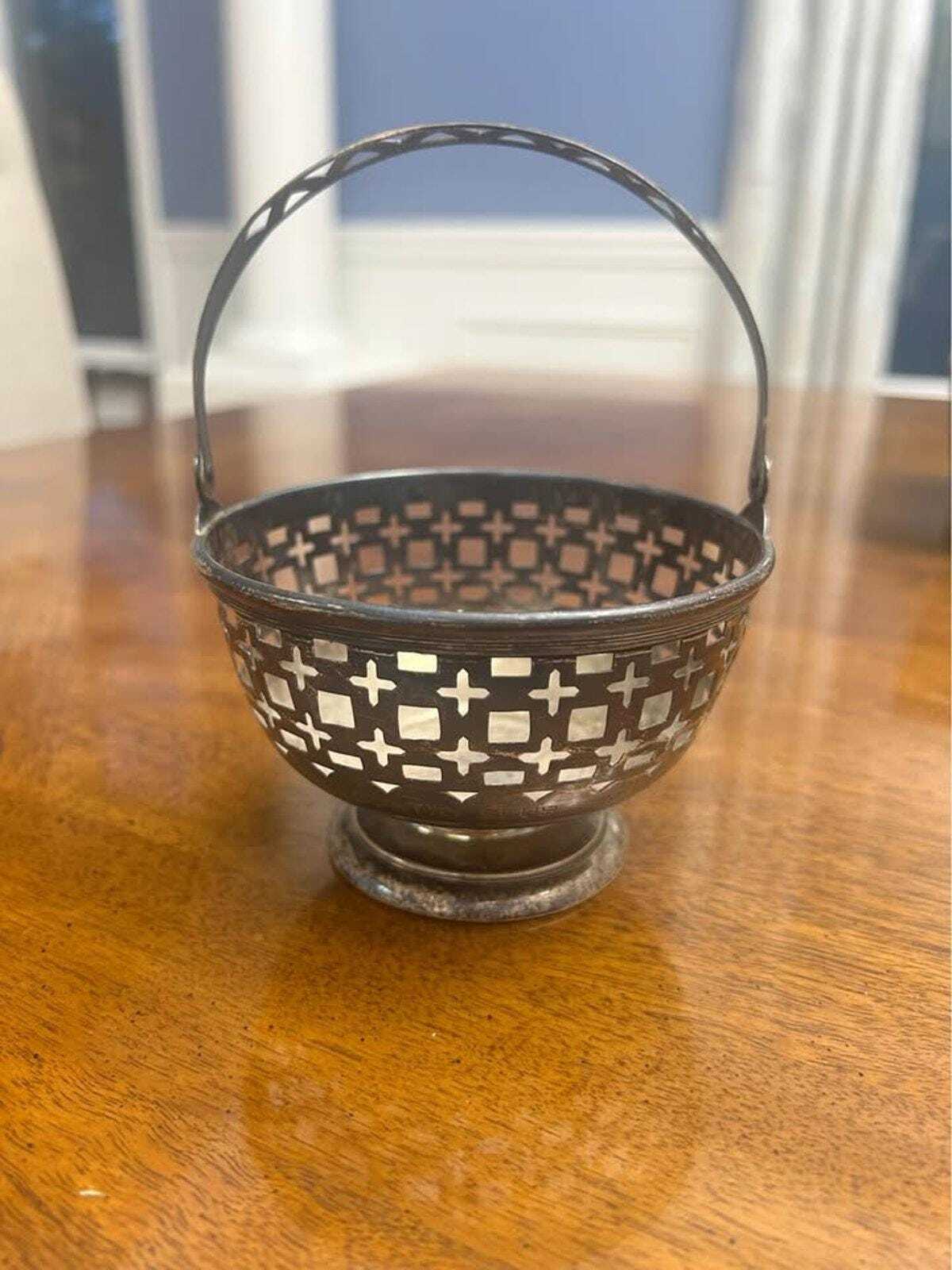 Antique 1913 Smith Patterson Sterling Silver Brae Burn Golf Trophy Basket