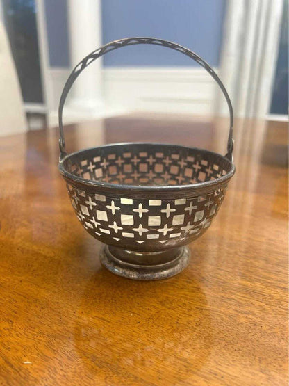 Antique 1913 Smith Patterson Sterling Silver Brae Burn Golf Trophy Basket