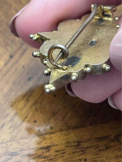 Antique Italian Grand Tour 800 Silver Fine Micro Mosaic Floral Brooch