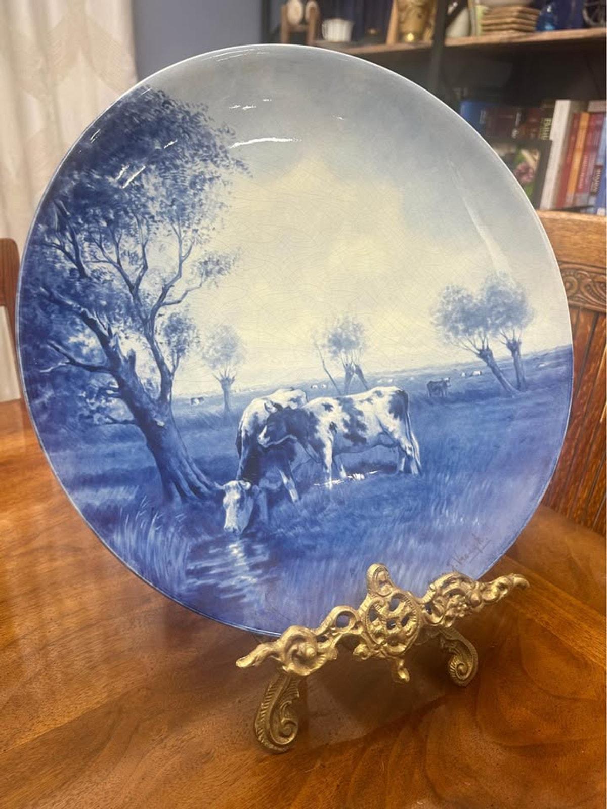 Antique Royal Delft De Porceleyne Fles Charger After Jan Vrolijk