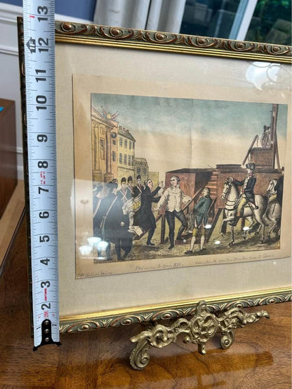 Antique French Revolution Print Exécution de Louis XVI from the Victorien Sardou Collection