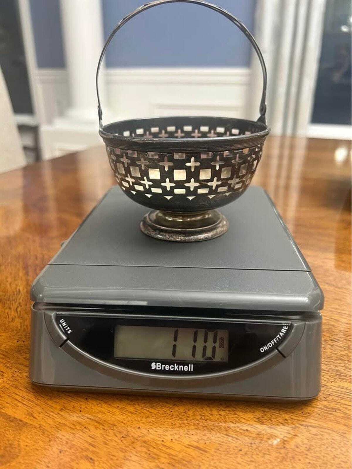 Antique 1913 Smith Patterson Sterling Silver Brae Burn Golf Trophy Basket