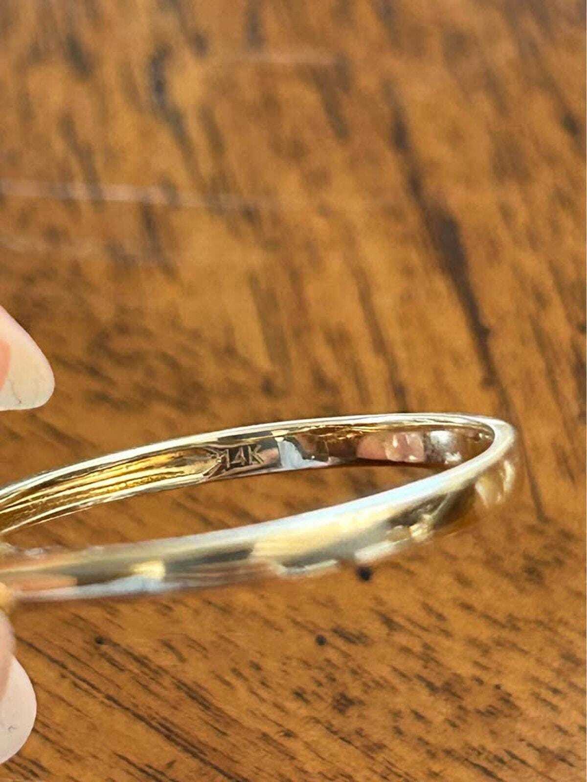 Vintage 14K Gold Golden Topaz Diamond Sunburst Ring – Estate Cocktail Jewelry