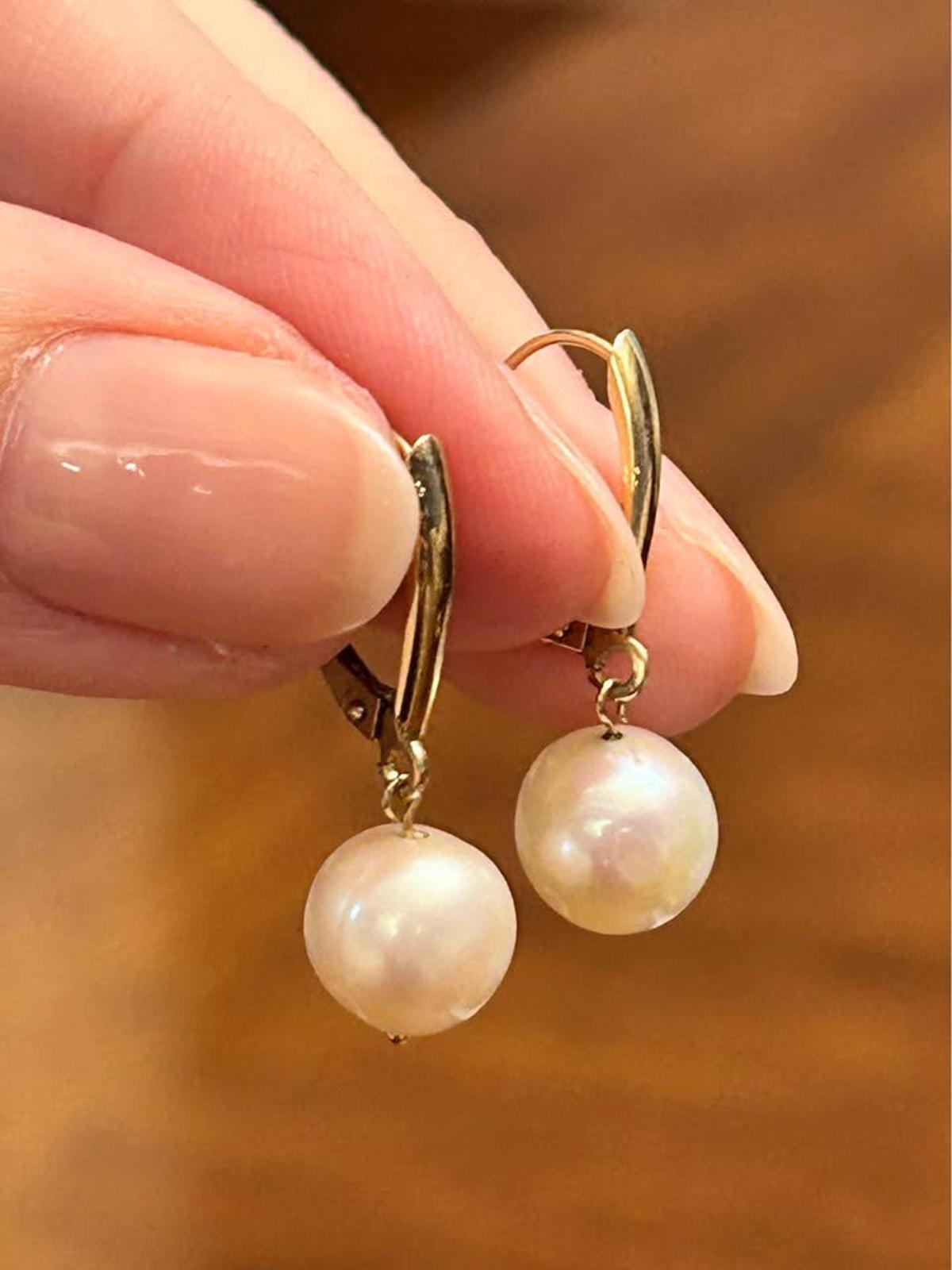 Vintage 14K Gold Pearl and Diamond Jewelry Set