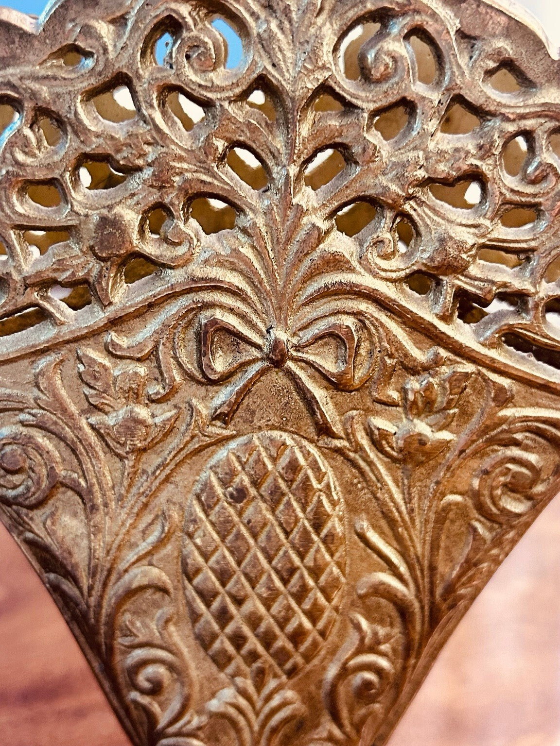 Victorian Revival Brass Fan Vase