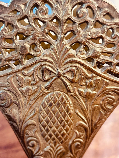 Victorian Revival Brass Fan Vase