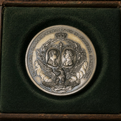 Vintage Monnaie de Paris Napoleon I & Marie Louise Bronze Medal, Stuckhart 1811 Design