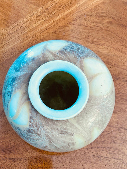 Randy Strong Iridescent Art Glass Vase, 1974