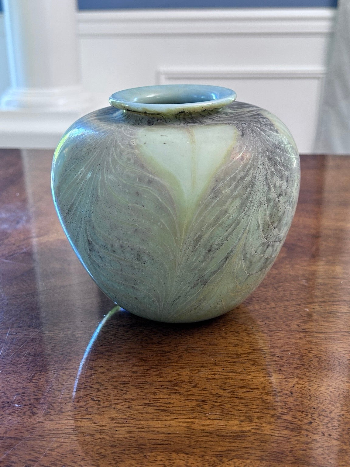 Randy Strong Iridescent Art Glass Vase, 1974