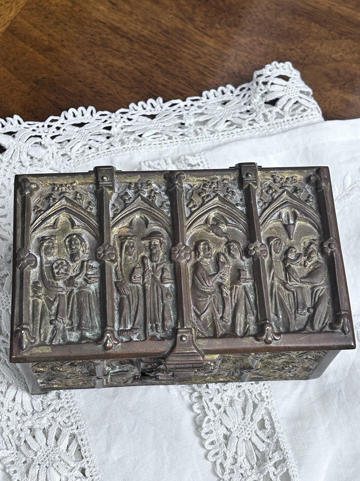 Antique Erhard & Söhne Gothic Revival Casket Box, Germany