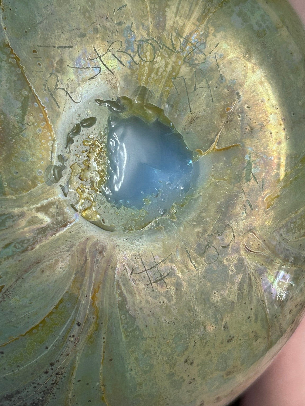 Randy Strong Iridescent Art Glass Vase, 1974