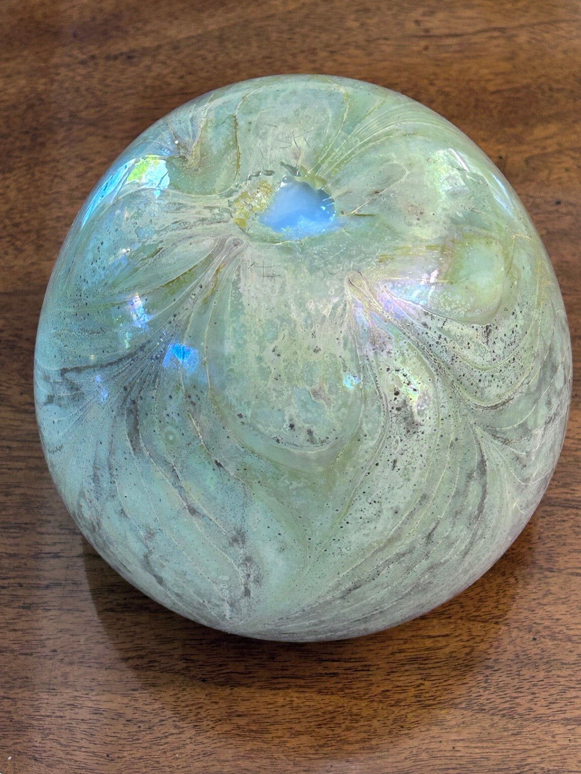 Randy Strong Iridescent Art Glass Vase, 1974