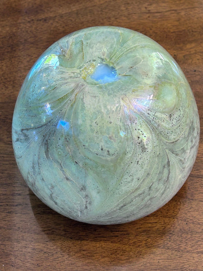 Randy Strong Iridescent Art Glass Vase, 1974