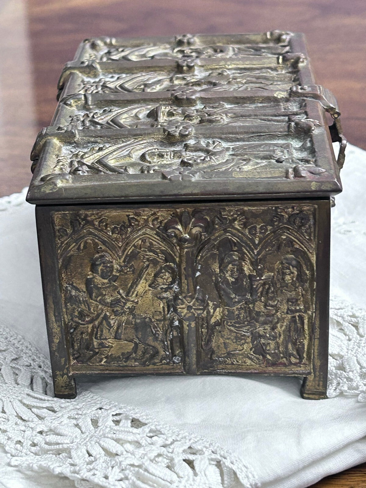 Antique Erhard & Söhne Gothic Revival Casket Box, Germany