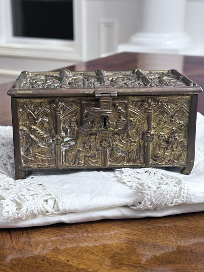 Antique Erhard & Söhne Gothic Revival Casket Box, Germany