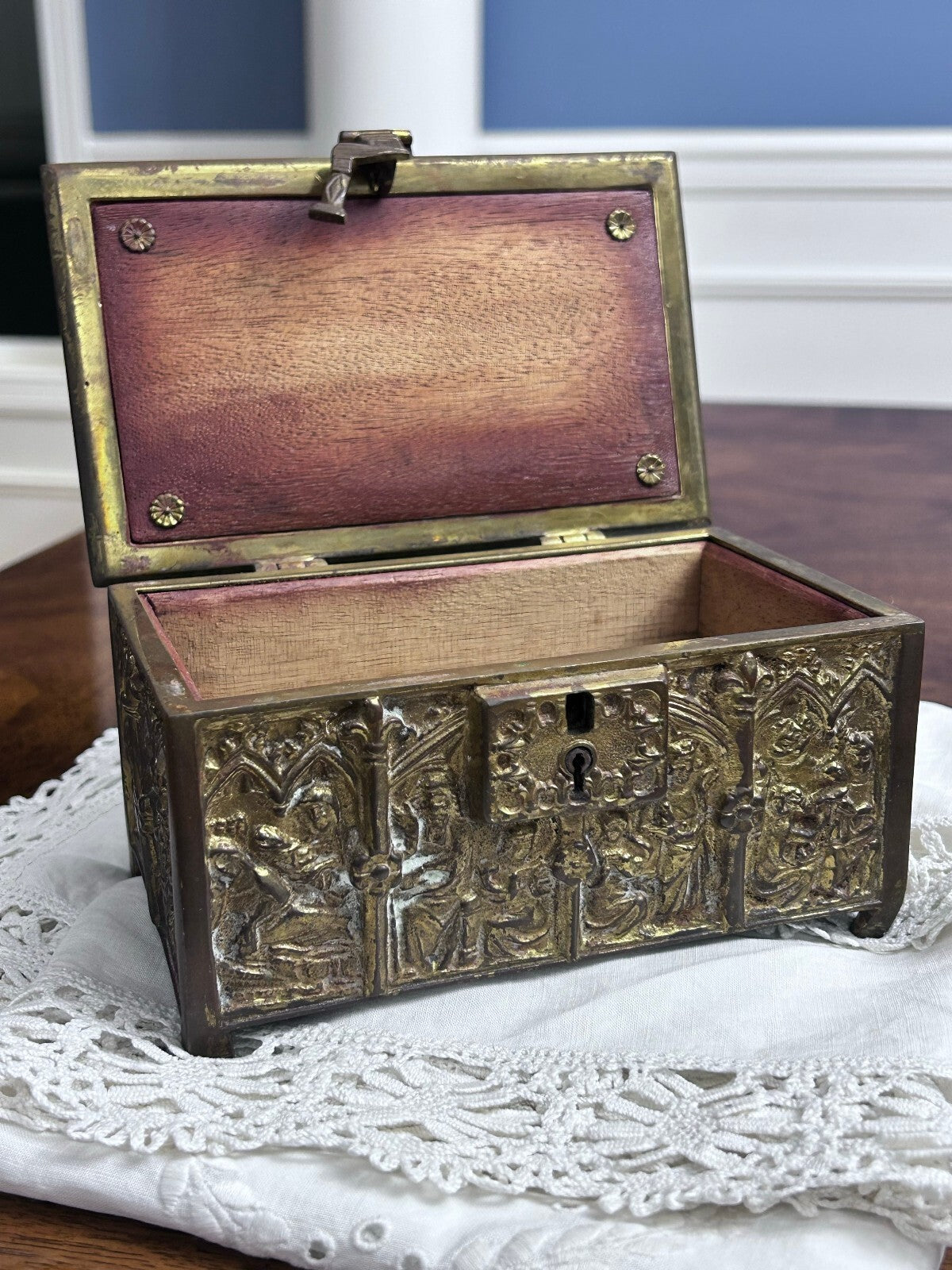 Antique Erhard & Söhne Gothic Revival Casket Box, Germany