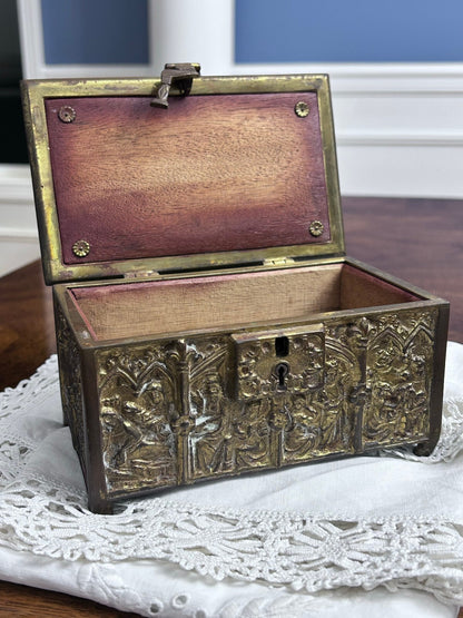 Antique Erhard & Söhne Gothic Revival Casket Box, Germany