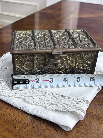 Antique Erhard & Söhne Gothic Revival Casket Box, Germany