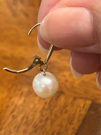 Vintage 14K Gold Pearl and Diamond Jewelry Set