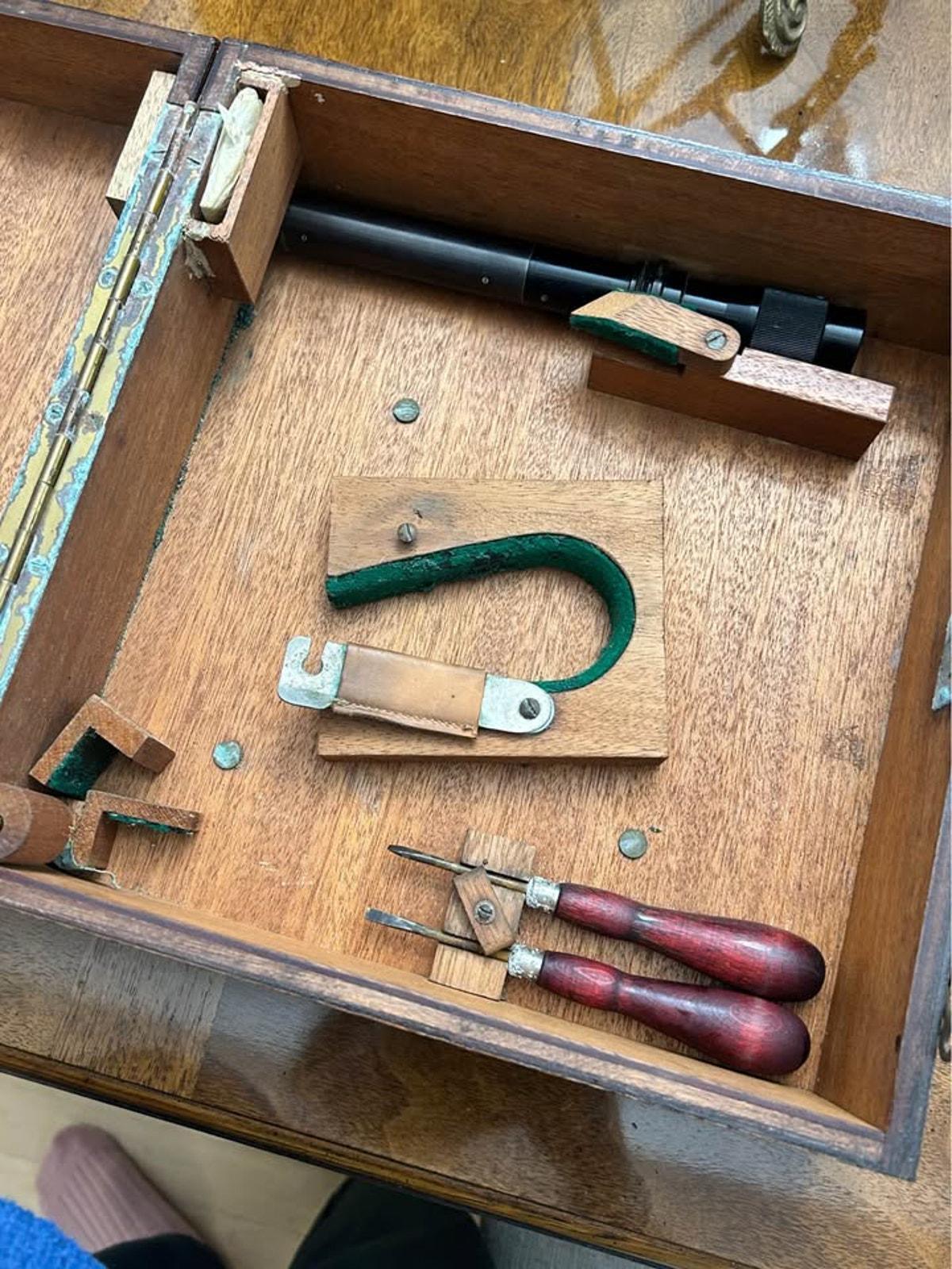Vintage WW2 David White Co. U.S. Navy Mark II Sextant 1940 in Wood Box