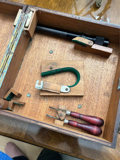 Vintage WW2 David White Co. U.S. Navy Mark II Sextant 1940 in Wood Box