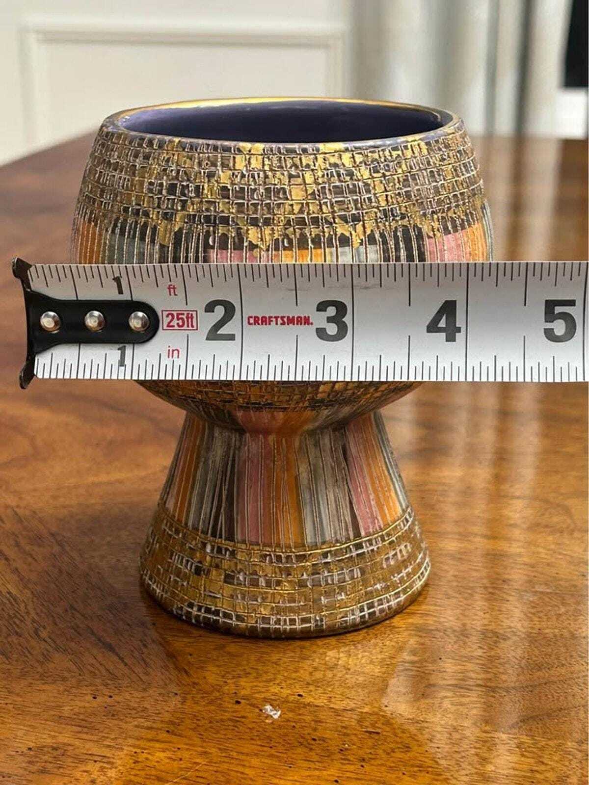 Vintage Aldo Londi for Bitossi Seta Ceramic Candle Holder